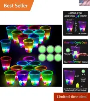 Glowing Beer Pong Game Set - 22 Illuminated Cups for Epic Parties & Events