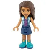 LEGO® Friends ANDREA Minifigure™ Minidoll Dk Blue Skirt Metallic Jacket frnd456