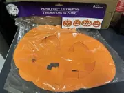 Jack O Lantern Pumpkin Paper Party Decorations ( 8 Pack ) 14” X 11”