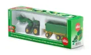 Siku 1843 Die-Cast Vehicle John Deere & Front Loader Trailer 1:87 Scale
