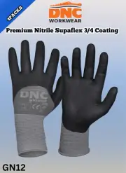 DNC 4PACKS Premium Nitrile Supaflex Gloves Ultra-Flex Safety Protection GN11