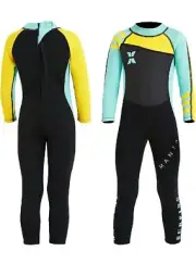 NATYFLY Kids Wetsuit, 2.5mm Neoprene Thermal Swimsuit, Full Wetsuit Girls SMALL