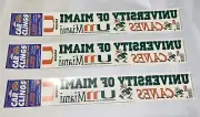 University Of Miami Hurricanes Static Car Cling Strips Of 4 Stickers (3 Pack)