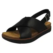 Ladies Clarks Cross Detailed Slingback Sandals - Elayne Cross