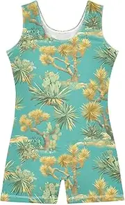 [FRODOTGV] Desert Greens Leotard for Girls Gymnastics Toddler Tumbling Outfits for Training, Yoga, Tumbling