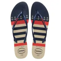 在飛比找momo購物網優惠-【havaianas 哈瓦仕】SLIM NAUTICAL 藍