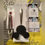 NIB Disney Parks Kitchen 3-pc Set Spatula Tongs & Corn on the Cob holders