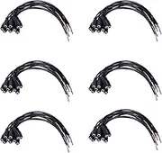 Mellisso 60Pcs 12V DC Power Plug Female Jack Plug Connector Cable 5.5X2.1mm with Cord Cable 15CM for CCTV LED Strip Light