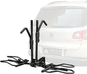 TrekTote Platform Bike Rack for Car, Foldable 2 Bike Rack Hitch Mount for SUV, Truck, RV, Ebike Rack for 2 Bikes, Bicycle Carrier Racks Quick Tilt Release and Anti-Wobble