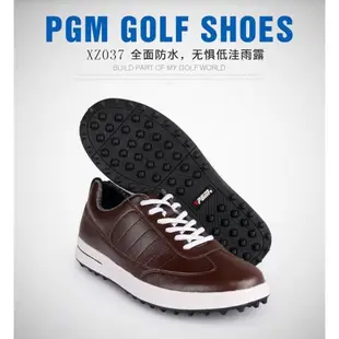 PGM 頭層牛皮 高爾夫球鞋 男士 運動休閑鞋夏季透氣無釘鞋子