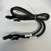 Pair of Amphenol E92347-001 AST 1631 2ft Mini SAS to Mini SAS Data Cable