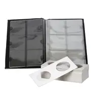 Coin Collection Book Australia Holder Album Staple Cardboard Flips 2" X2" Inches Clear Window Collector Display Storage Stock 60 Pockets 100X 33mm
