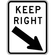 Keep Right Sign - R2-3R