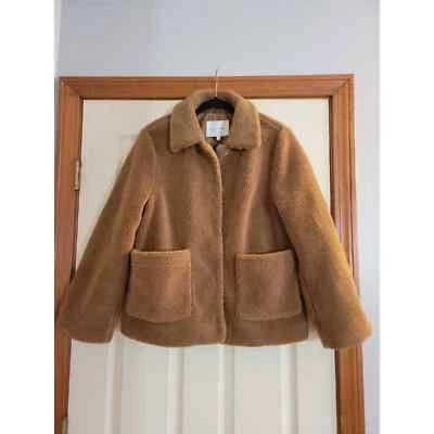 Sz L Rebecca Minkoff Teddy Brown Jacket