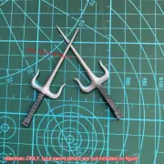 2PCS 1/12 Scale Fork Sword Weapon Model For 6" Action Figure Body Scene prop