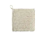 Square Coaster Super Soft Heat-Resistant Cotton Rope Non-skid Pot Glassware Protective Table Mat Household Supplies -Beige - Beige