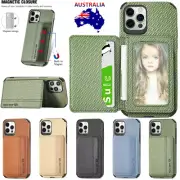 For iPhone 16 15 14 13 12 11 Pro MAX XR 7 8 Plus Case Magnetic With Card Holder
