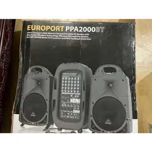 匯音樂器音樂中心)BEHRINGER 套裝混音喇叭EUROPORT PPA2000BT