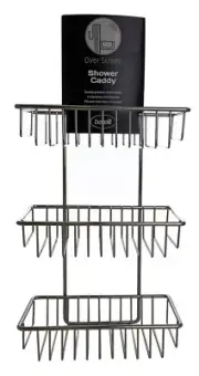 Enzo Barelli OVER SCREEN SHOWER CADDY 460x230x110mm 3-Baskets, Polished Chrome