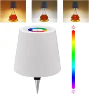 Wireless Bottle Lamp with Metal, RGB Modes & 3 Color Stepless Dimming Wine