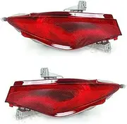 for Mazda CX-7 CX7 2009-2015 Rear Bumper Brake Signal Fog Lamp Reflector Light Without Bulb Rear Lights(Outer 1 Pair4)