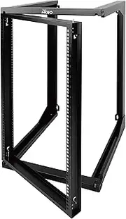 Tecmojo 2 Post 18RU Wall Mount Server Rack, 19 inches Open Frame Server Rack with 180 Degree Swing Gate, 610 mm Deep, for Computer/AV/Data/IT/Media Equipment