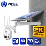 Home 4G Security Solar Panel ULTRA HD 2K 5MP Outdoor Weatherproof Camera