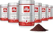 Illy Caffe Coffee - Ground Coffee - Medium Roast for Drip Coffeemakers - 8.8 oz - Case of 6