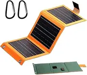 USB Solar Panel - Book-Shaped Portable Solar Panel | Foldable Small Thin Battery Charger for Space-Saving Energy Solution Outdoor Home Security Use