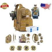 High-Density Nylon Fishing Backpack with Two Tackle Boxes - Spacious & Stylish