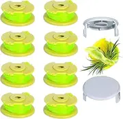 Replacement Trimmer String Set for Ryobi One Plus+, AC80RL3 Twisted String Trimmer Line, AC14HCA Cover Cap Compatible with Ryobi 18V, 24V, and 40V String Trimmers.