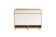 Foret 100cm Shoe Cabinet Modern Shelf Drawer Large Storage Rack Wood Cupboard
