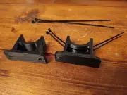 Tiki Torch Deck Mount Kit-1.5" OD Pole-1 Set-Black ABS-Wood Screw-Surface Mount