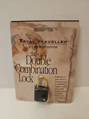 Samsonite Royal Traveller The Double Combination Mini Padlock Lock Luggage Gold