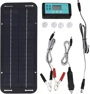 Car Battery Solar Charger - 20W Solar Panel Car Battery Charger | Waterproof Solar Panel Battery, Waterproof RV Battery Trickle Charger with Controller, Solar Panel Charging Kit for Car, Motorcycle