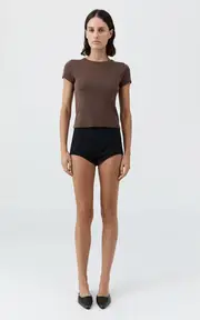 [St. Agni] Tailored Wool Mini Shorts