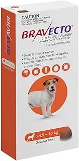 BRAVECTO SMALL DOG ORANGE 250MG >4.5-10KG