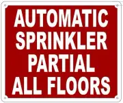 SPRINKLER CONTROL VALVE SIGN (Aluminium Reflective , RED 10x12)-REF24-1027