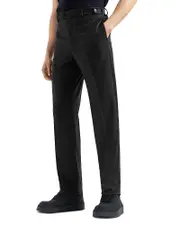 Emporio Armani Wool Stretch Flannel Regular Fit Pants