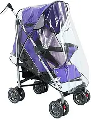 Universal Rain Cover for Pushchair Stroller Buggy Pram,Large Transparent Rain Cover for Pushchair Pram No Zip Wind Dust Shield Water Resistant and Durable Fit Most Strollers
