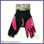 NWT Nike Women's Dri-Fit Tailwind Run Gloves Pink/Black Size XS