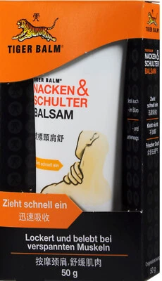 Tiger Balm Neck and Shoulder Massage Rub Balsam, 50 gr - Original