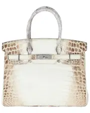 Herms White Niloticus Crocodile Birkin 30 PHW (Authentic Pre-Loved)