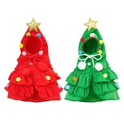 Christmas Pet Cape Shawl Winter Holiday Dog Cat Costume Cloak Apparel Outfit