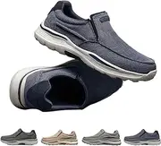 YELICAZE(イェリカゼ) [Yelikaze] Men's Casual Orthopedic Canvas Shoes with Arch Support, Casual Orthopedic Sneakers Flat Walking Boat Shoes, Men's Outdoor Casual Non-slip Hiking Orthopedic Shoes