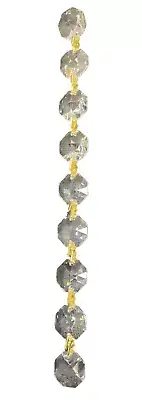 prisms/strand/Chains of 9/Crystal/Octagon Beads/one strand/(68d2up)