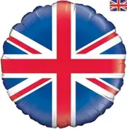 1 balloon UNION JACK English flag ENGLAND great BRITAIN lasso PARTY travel favor