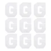 Letters G Patches White Iron-On Letters Patch for Clothing Repair 9 Pcs