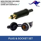 Merit Plug and Panel Mount Socket Set 12V Caravan Fridge, Marine Boat 4WD