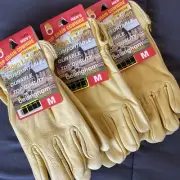 ✨Bellingham Gloves✨3-Pack Top Grain Cowhide Golden Leather Gloves Medium!!